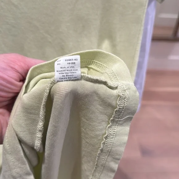 Women's OS Scoop neck 100% cotton Michael Stars Light Green knit Top - Picture 5 of 5